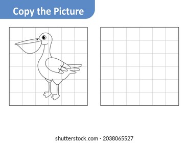 Copy the picture, pelican vector