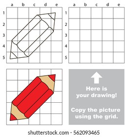 Copy the picture using grid lines, the simple educational game for preschool children education with easy gaming level, the kid drawing game with Pen.