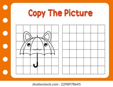copy the picture worksheet. umbrella vector