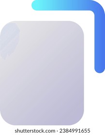 Copy pixel perfect flat gradient two-color ui icon. Duplicate digital file and text. Clipboard. Simple filled pictogram. GUI, UX design for mobile application. Vector isolated RGB illustration