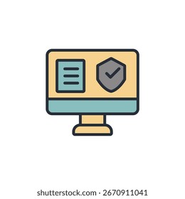Copiar la colección protegida del icono. Estilo del diseño con el fondo