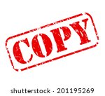 Copy red stamp text on white
