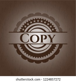 Copy retro style wood emblem