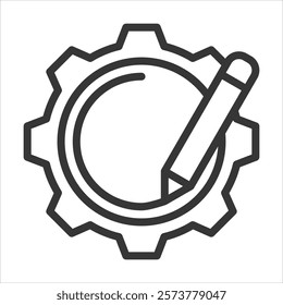 Copy Right Outline Icon Vector Illustration
