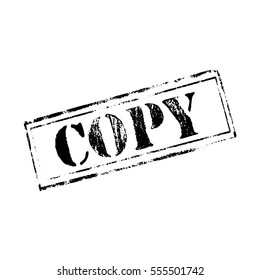 'COPY ' rubber stamp over 