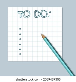 Copy sheet witch Checklist, Wishlist Line Icon Mobile and Web Back to school style Simple flat vector illustration