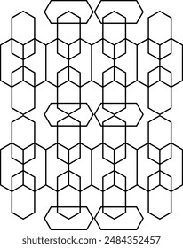 Copy of simple symmetrical black square pattern vector design.