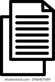 Copy single vector line icon