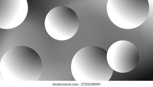 Copy Space Abstract background with 3d spheres Black and White design