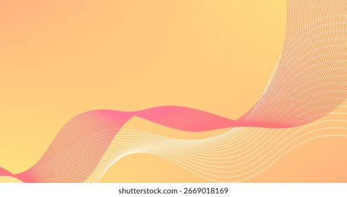Fondo Abstractas de Espacio para texto con líneas ondulatorias rosas y blancas