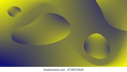 Fondo Abstractas del Espacio para texto con la malla dinámica de la burbuja del gradiente azul amarillo para la Plantilla de la presentación del anuncio