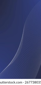 Copy Space with Abstract blue background and dynamic waves design