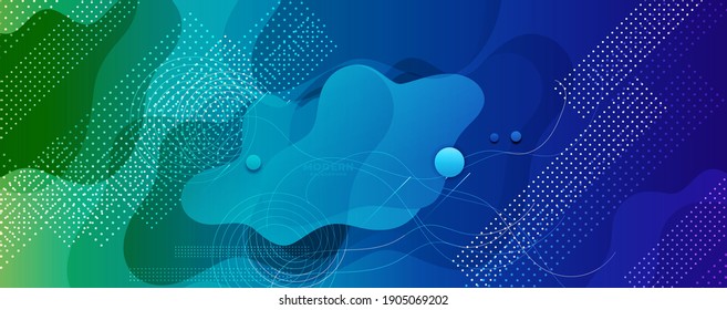Copy space abstract blue wave digital background. Vector Illustration
