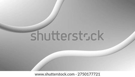 Copy Space abstract Curve lines on Silver background