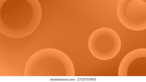 Copy Space Abstract orange background with circles illustration