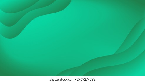 Copy Space Background with Fluid Mesh of Green Gradient