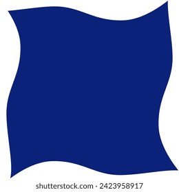Copiar fondo del espacio con marco ondulado blanco y fondo azul oscuro