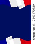 Copy space dark vertical background with wavy French flag on top and below perfect element design for important days related to French