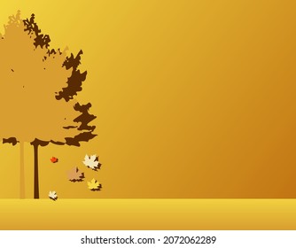 copy space design, autumn with maple leaves. suitable for autumn theme