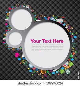 copy space with education icon, vector format
