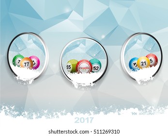 Copy Space with Frame Over Christmas Background with Gift Boxes Text and Twenty Seventeen Date
