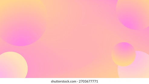 Copy Space with Gradient circles abstract background Pastel graphic design
