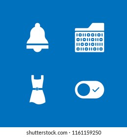 copy space icon. 4 copy space set with switch, dress, ring and files and folders vector icons for web and mobile app