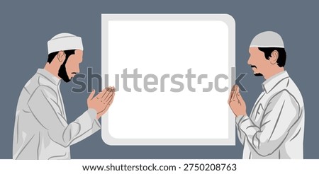 Copy space and Muslim prayer