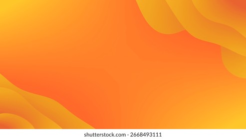 Espacio para texto con fondo Abstractas anaranjado y Formas fluidas Diseño de degradado