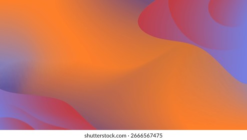 Copy Space with Orange Gradient Abstract Background and Pink Dynamic Mesh