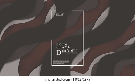 Copy space template abstract collection art 3d chocolate background template vector design