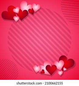 copy space valentine days with love for promo, sales, etc. by vector design