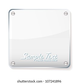 Copy space for your company name on glass plate with shadow