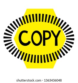 COPY stamp on white