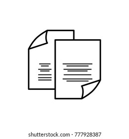 Copy symbol line icon