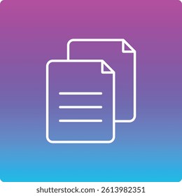 Copy vector icon. Can be used for printing, mobile and web applications.