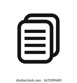 copy vector icon, document symbol