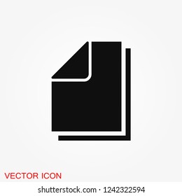 Copy vector icon. Duplicate app symbol. Creative UI item