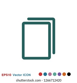 Copy vector icon. Duplicate app symbol. Creative UI item