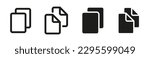 Copy vector icon. Copy paste vector icons. Copy icon set.