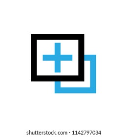 Copy vector icon. Pictogram from set Smartphone Essentials. Isolated on white background
