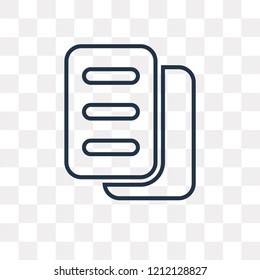 Copy vector outline icon isolated on transparent background, high quality linear Copy transparency concept can be used web and mobile