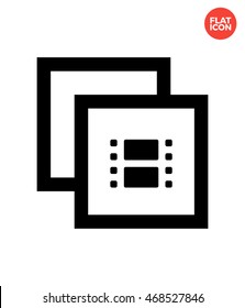 Copy video Icon Flat Style Isolated Vector Illustration