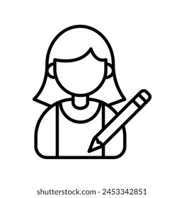 Copy Writer  icon in vector. Logotype
