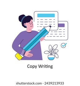 Copy Writing flat style design vector stock illustrations.