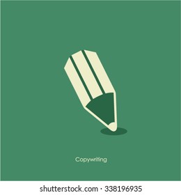 Copy writing icon logo background 