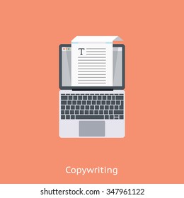 Copy Writing Icon Suitable For Info Graphics, Websites And Print Media And  Interfaces. Colorful Flat Vector Icon.