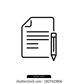 copy writing icon vector logo template