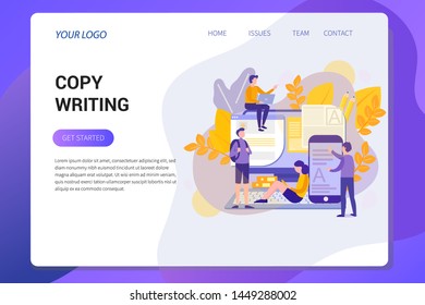 Copy Writing Illustration for Landing Page