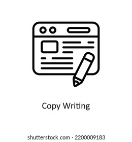 Copiar la ilustración de diseño del icono del vector de contorno en fondo blanco. Archivo EPS 10